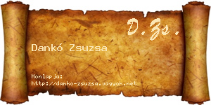 Dankó Zsuzsa névjegykártya